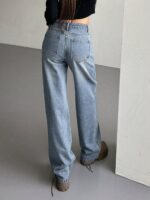 Slant Pocket Wide Leg Jeans B5