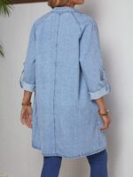 Ladies' Simple Daily Lapel Denim Jacket B3