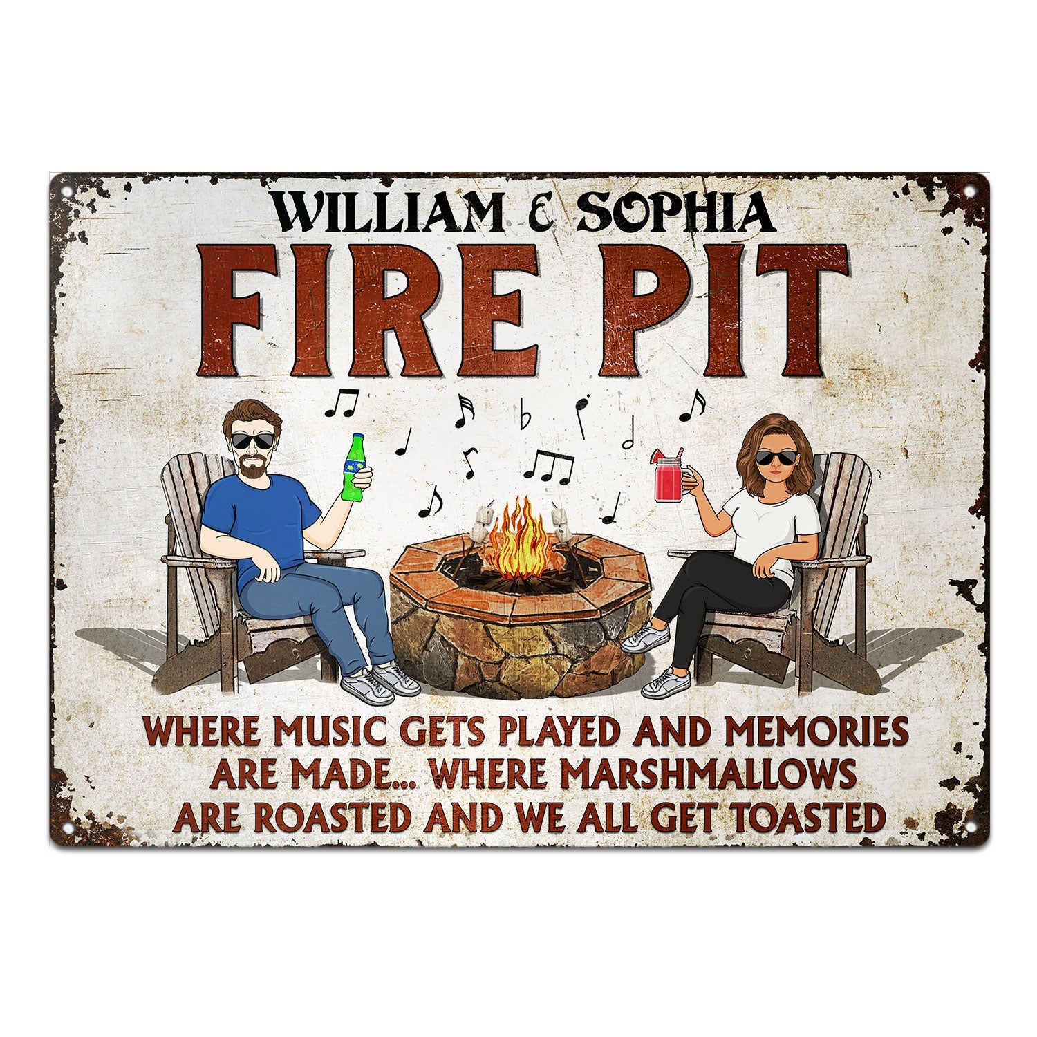 fire-pit-where-music-gets-played-husband-wife-camping-couple-backyard-sign-personalized-custom-classic-metal-signs-2914-qrqxr